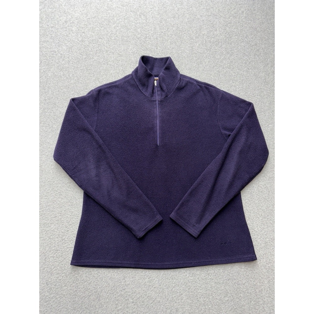 Patagonia Fleece Pullover Womens M Purple Quarter Zip Capilene Made in USA Retro